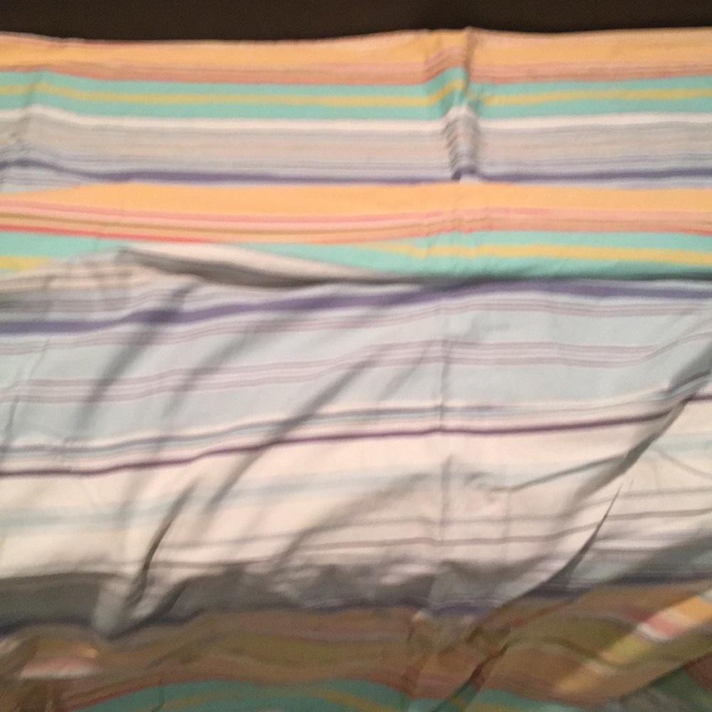Pottery Barn Cabo striped twin duvet cover & sham